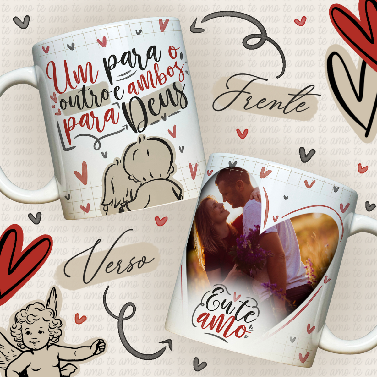 Caneca Dia dos Namorados Ambos Para Deus