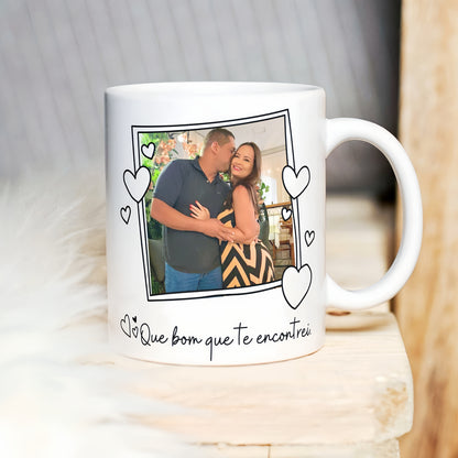 Caneca Porcelana Plantei Amor Colhi Você