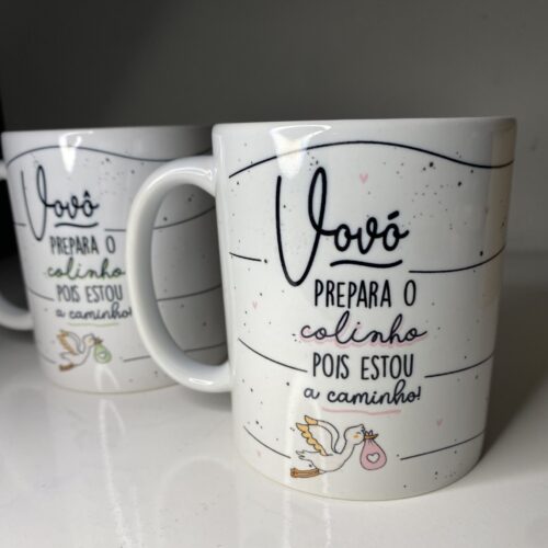 Caneca Revelação Personalizada "Prepara o Colinho"