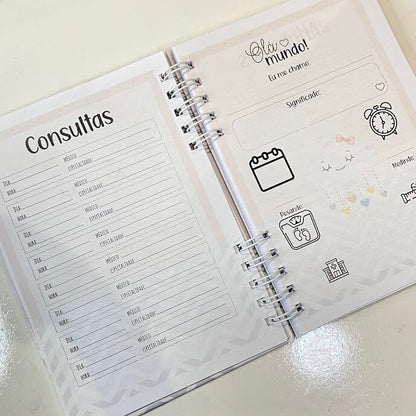 Caderneta de Vacinação Personalizada Tema Borboletas - Capa Dura & Miolo Oficial