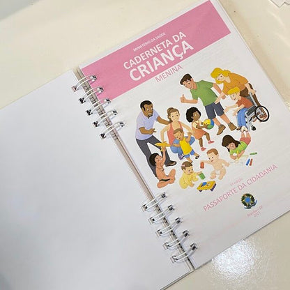 Caderneta de Vacinação Personalizada Tema Borboletas - Capa Dura & Miolo Oficial