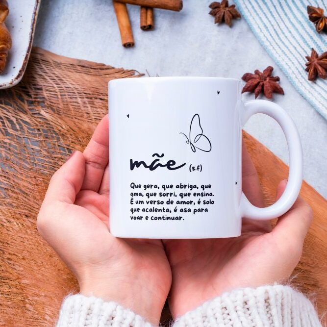 Caneca Porcelana Mãe Que Gera...