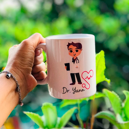 Caneca Branca Medico(a) Personalizada