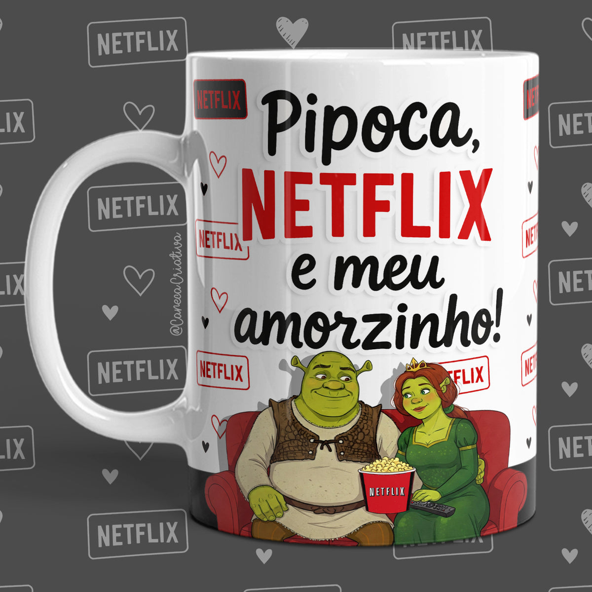 Caneca Dia dos Namorados shrek