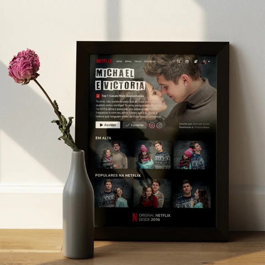 Quadro Personalizado Moldura Casal