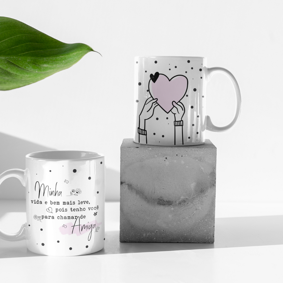 Caneca Personalizada Amiga ( Vida bem mais Leve)