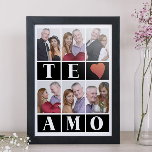 Quadro Personalizado Moldura Te Amo
