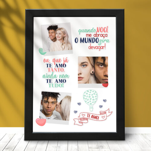Quadro Personalizado Moldura O Mundo