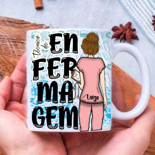 Caneca Personalizada Profissão Enfermagem unidade - Image 3