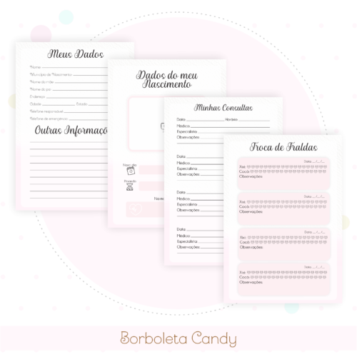 Caderneta de Saúde Personalizada Borboleta Cute - Image 2
