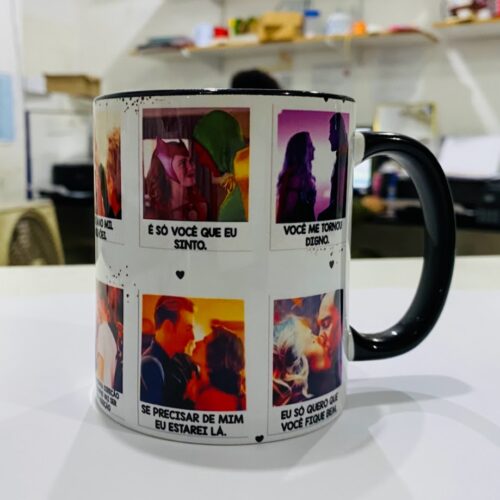 Caneca Namorados 7 formas de amar Alça Colorida - Image 2