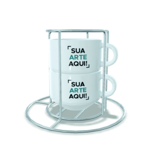 Kit 2 Xícaras Personalizada 150ml (Logo ou Imagem)