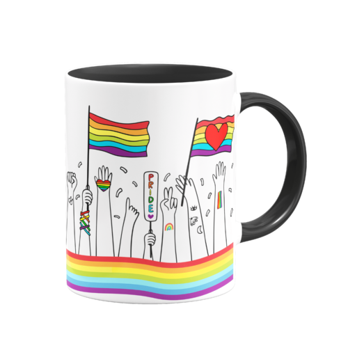 Caneca Toda Forma de Amor (Fundo e Alça Preta) - Image 2