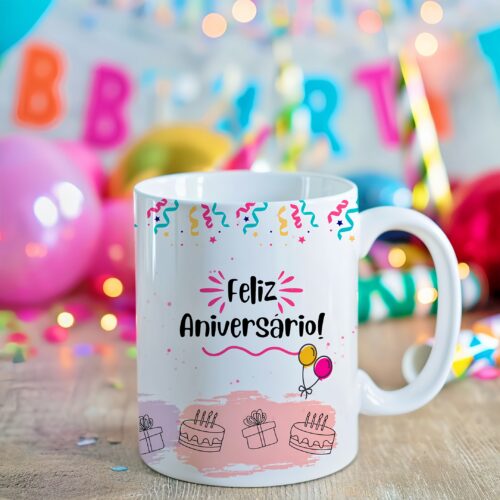 Caneca Personalizada Aniversário (Com Nome) - Image 2
