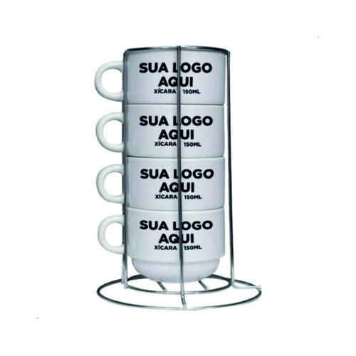 Kit 4 Xícaras Personalizada 150ml (sua Logo ou Imagem)