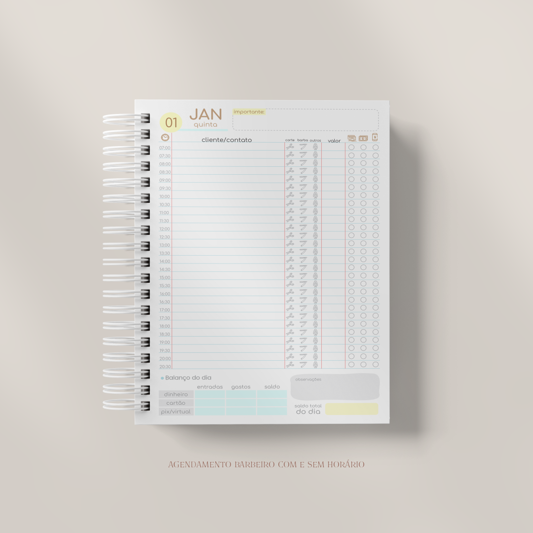 Agenda de Agendamentos 2026 Barbeiro- (Personalizada Com a sua Foto) - Image 6